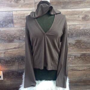 Tek Gear Ladies Brown Hooded Top